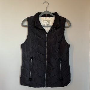 Green Tea Dark Grey Puffer Vest
